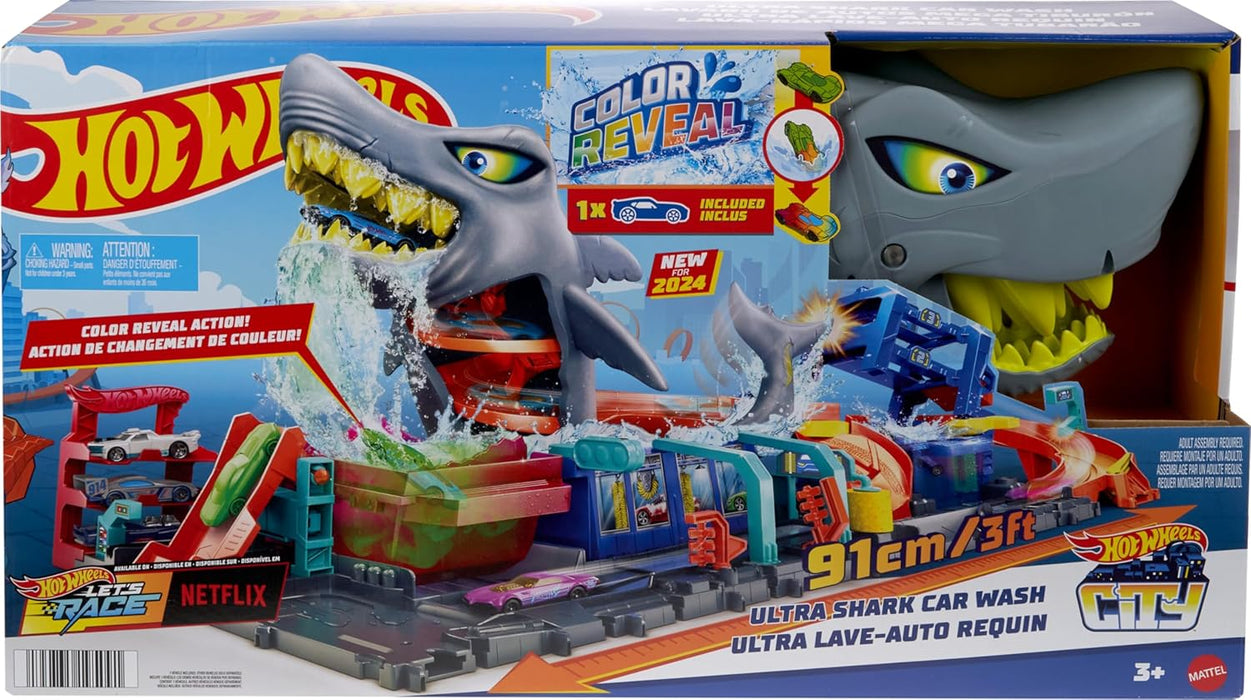 MATTEL Hot Wheels City Autolavaggio Mega Squalo - HTN82