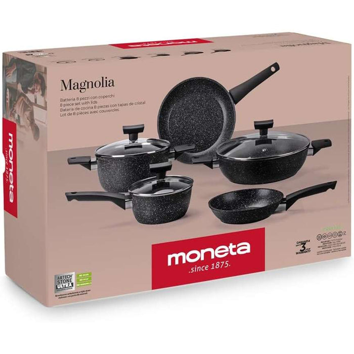 ALLUFLON Batteria 8 Pezzi Moneta Magnolia Stone Black - A01A176508
