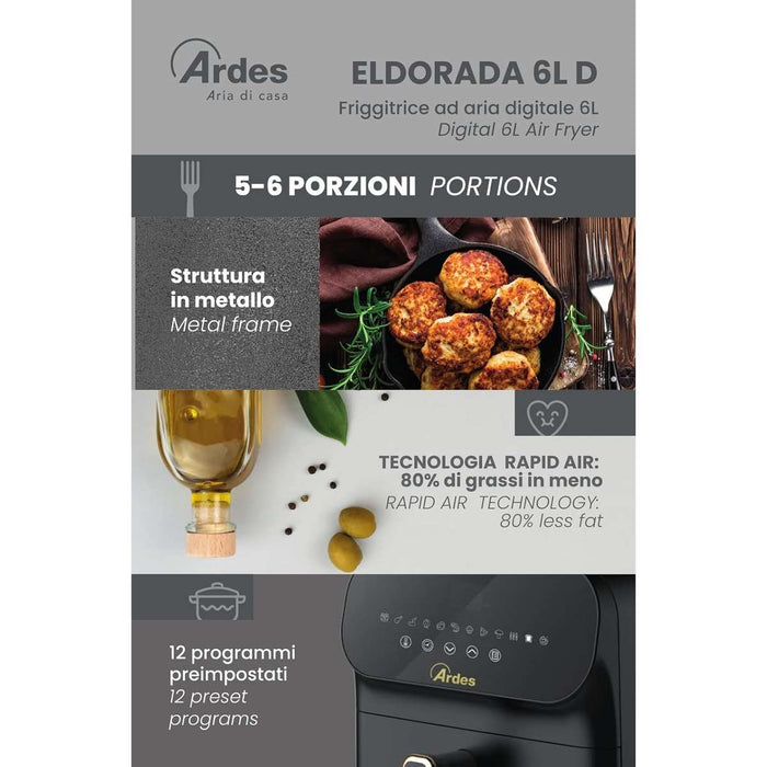 ARDA Eldorada 6L D Friggitrice Ad Aria - ARFRY04