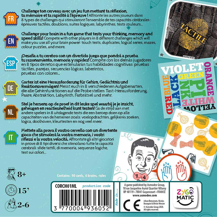 ASMODEE Cortex Challenge, Gioco Da Tavolo, Edizione In Italiano, Azzurro - 8930