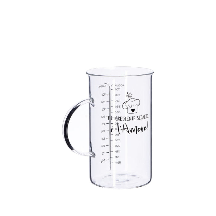 AD TREND Caraffa Graduata In Vetro Borosilicato 700 Ml 9,5Xh 16 Cm