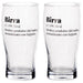 AD TREND Set 2 Boccali In Vetro Con Scritte 58 Cl - 117919