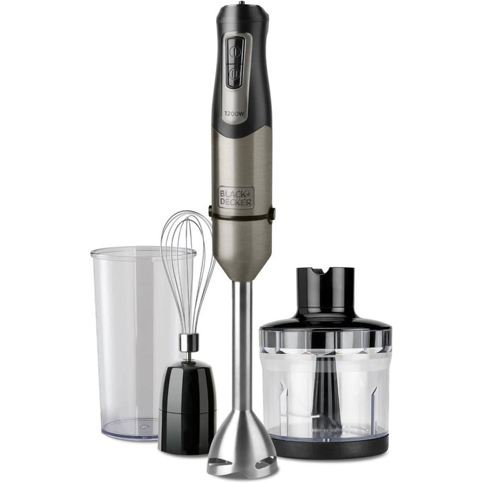 BLACK DEKER Frullatore Immersione 1200W Con Accessori - BXHBA1200E