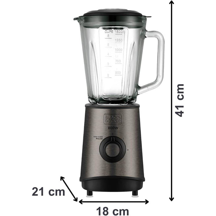 BLACK DEKER Frullatore In Vetro 800W 1,5 Lt - BXJB800E