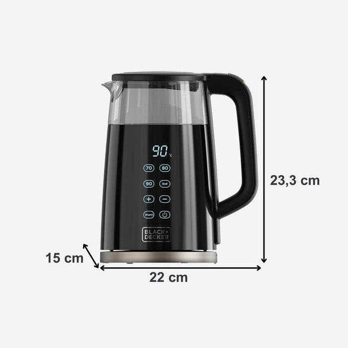 BLACK DEKER Bollitore Vetro 2200 W 1,7 Lt - BXKE2206E