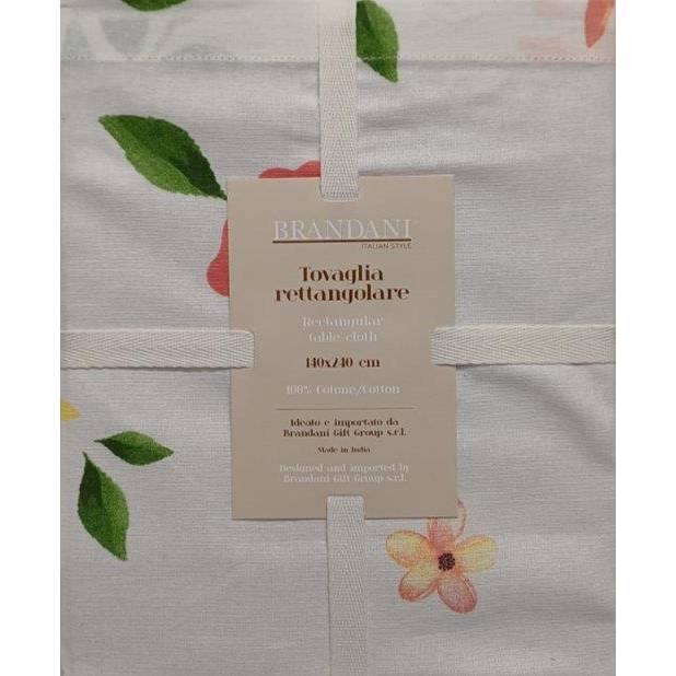 BRANDANI Tovaglia Polline 140X240 Cm Fiori Macro - 10161