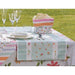 BRANDANI Runner Righe E Retro Fiori Micro Verde - 10166