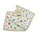 BRANDANI Set 2 Presine Fiori Micro Con Bordino Verde - 10171