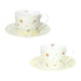 BRANDANI Set 2 Tazze The Polline Giallo New Bone China - 51143
