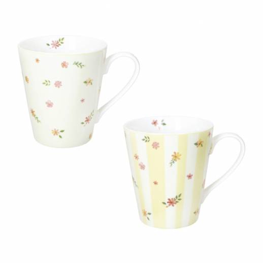 BRANDANI Set 2 Mug Polline Giallo New Bone China - 51147