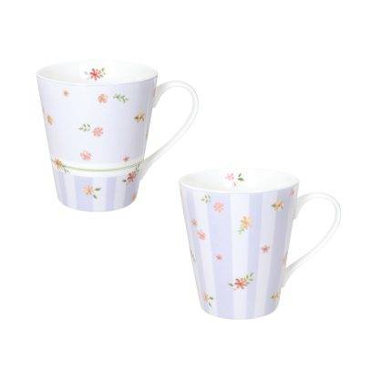 BRANDANI Set 2 Mug Polline Lilla New Bone China - 51148