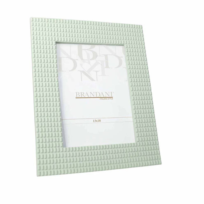 BRANDANI Portafoto Lingotto Verde Acqua Poliresina 13X18 Cm - 59221