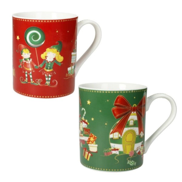 BRANDANI Set 2 Mug Elfomagia In New Bone China