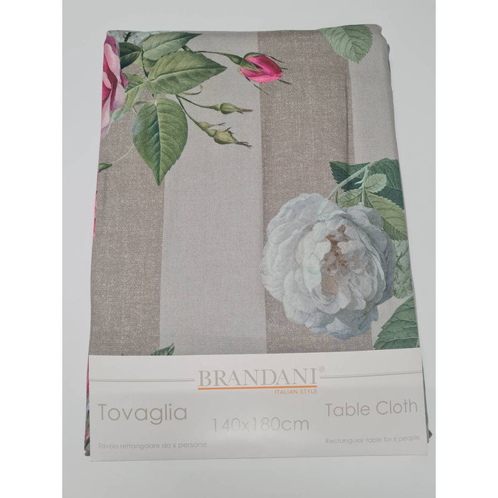 BRANDANI Tovaglia Righe E Peonie - BR211077