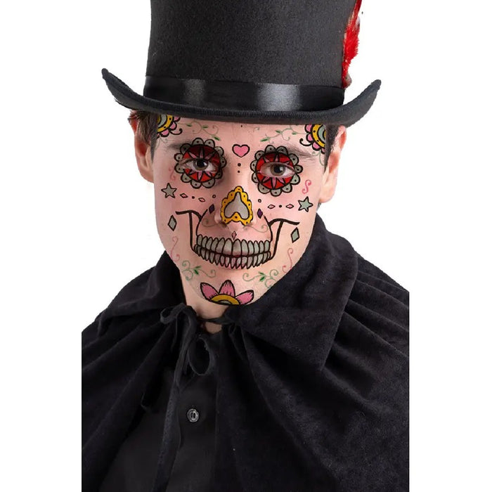 CARNIVAL TOYS Tatuaggi Viso Teschio Messicano Uomo