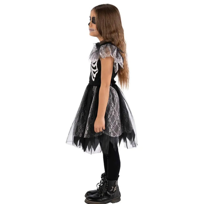 CARNIVAL TOYS Costume Scheletrina Taglia 8-9 Anni
