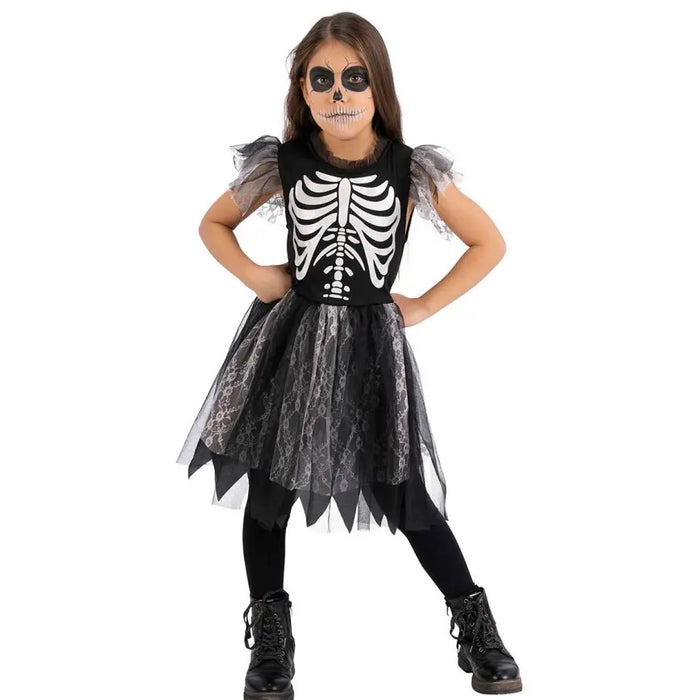 CARNIVAL TOYS Costume Scheletrina Taglia 8-9 Anni