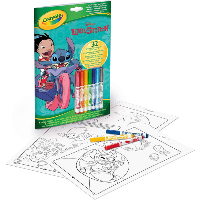 CRAYOLA Lilo & Stitch Album Attività Da Colorare Con Pennarelli - 04-0865