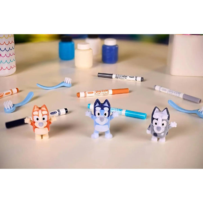 CRAYOLA Washimals Bluey Set Attività Con Adesivi E 4 Cuccioli 6 Pennarelli Lavabili - 74-0253