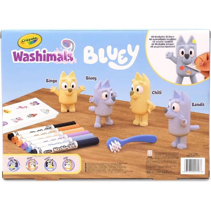 CRAYOLA Washimals Bluey Set Attività Con Adesivi E 4 Cuccioli 6 Pennarelli Lavabili - 74-0253