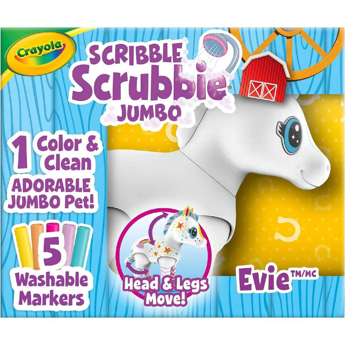 CRAYOLA Washimals Jumbo Pets Big Evie Cavallina Da Colorare Lavare E Ricolorare - 74-2031