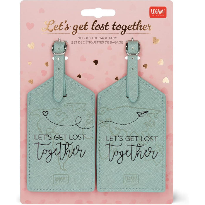 LEGAMI Set Di 2 Etichette Bagaglio Let'S Get Lost Together - LEGNLUG0006