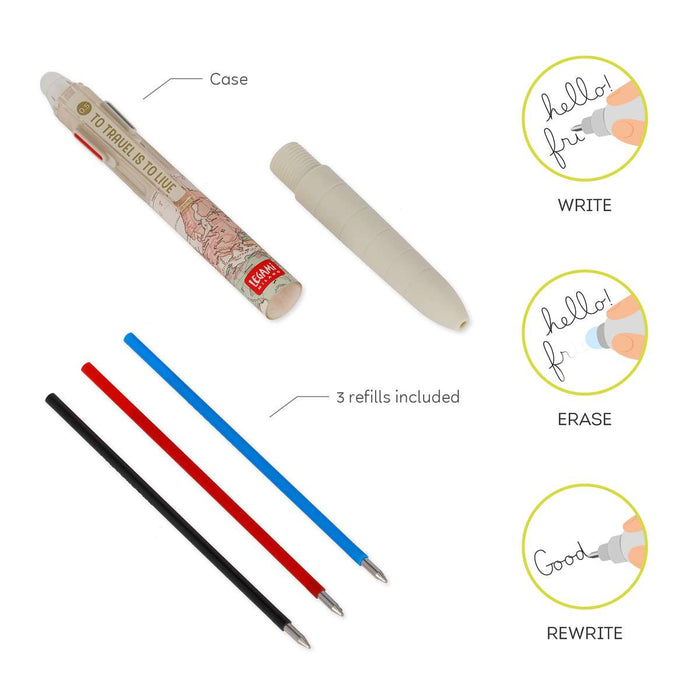 LEGAMI Penna Gel Cancellabile 3 Colori Viaggi - LEGTEP0001