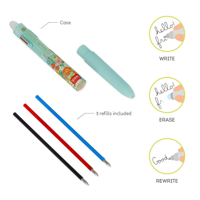 LEGAMI Penna Gel Cancellabile 3 Colori Fiori - LEGTEP0002