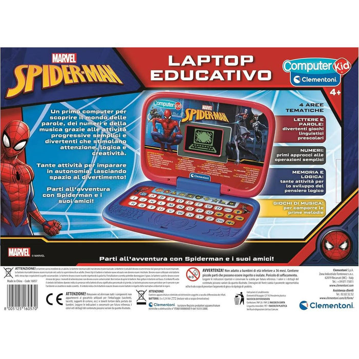 CLEMENTONI Computer Kid Spiderman Laptop 4+ - 16057