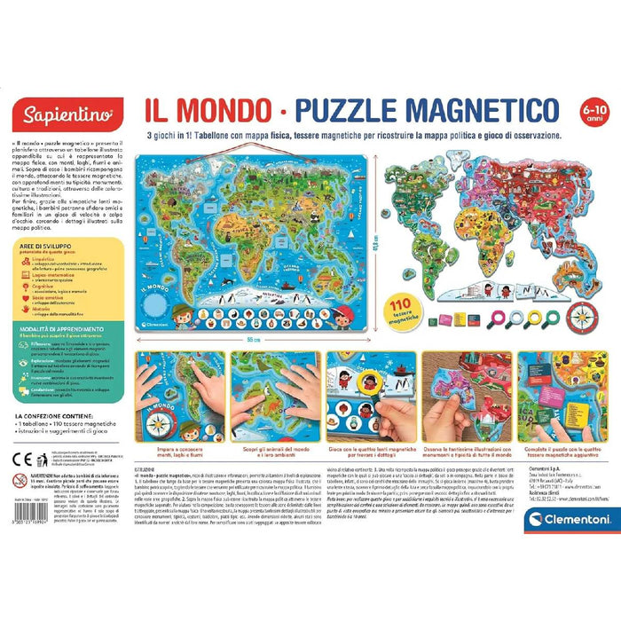 CLEMENTONI Il Mondo Puzzle Magnetico - 16692