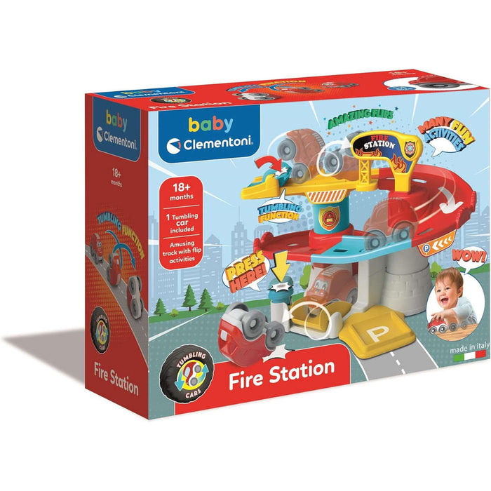 CLEMENTONI Tumbling Cars Fire Station Stazione Pompieri Con Pista - 17559