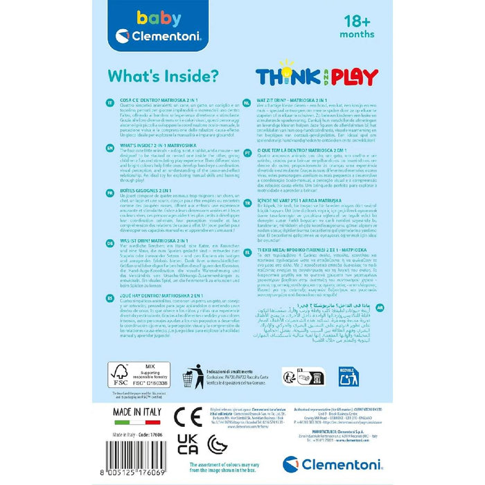 CLEMENTONI Baby Think And Play Matrioska Gioco Impilabile Per Bambini - 17606