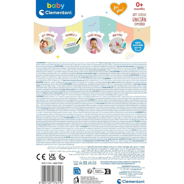 CLEMENTONI Soft Cuddles Unicorn Comforter - 17611