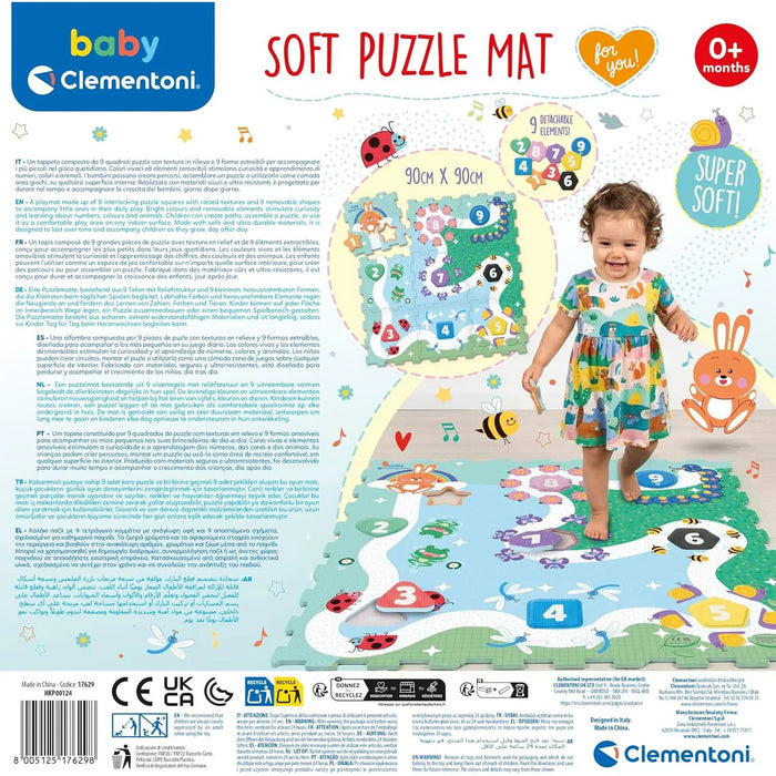 CLEMENTONI Tappeto Puzzle 1 2 3 Zoo Eva Mat