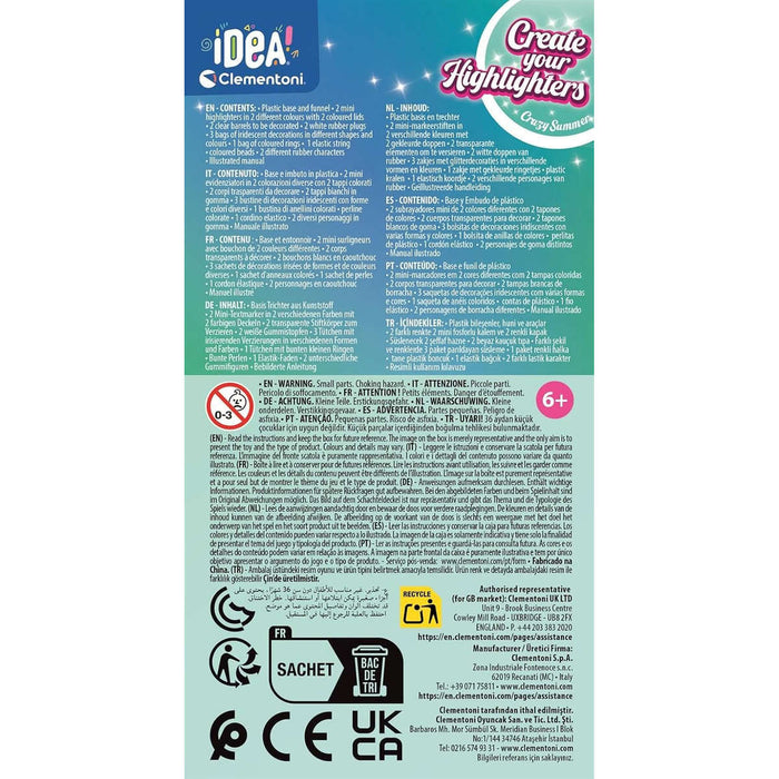 CLEMENTONI Mini Laboratorio Evidenziatori Crazy Summer - 18130