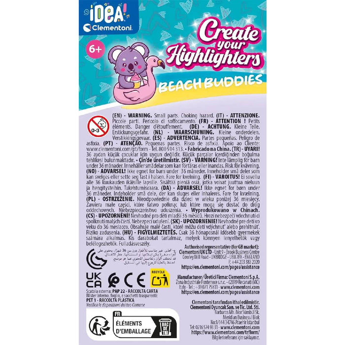 CLEMENTONI Mini Laboratorio Evidenziatori Beach Buddies - 18396