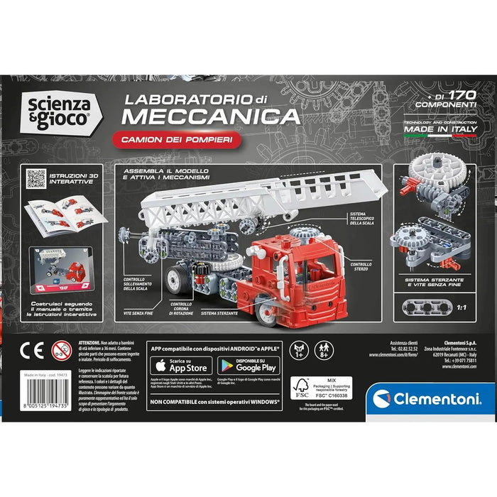 CLEMENTONI Laboratorio Di Meccanica Camion Dei Pompieri