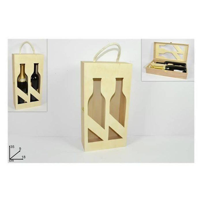 DUESSE Scatola Portabottiglie In Legno 2 Posti - 193099