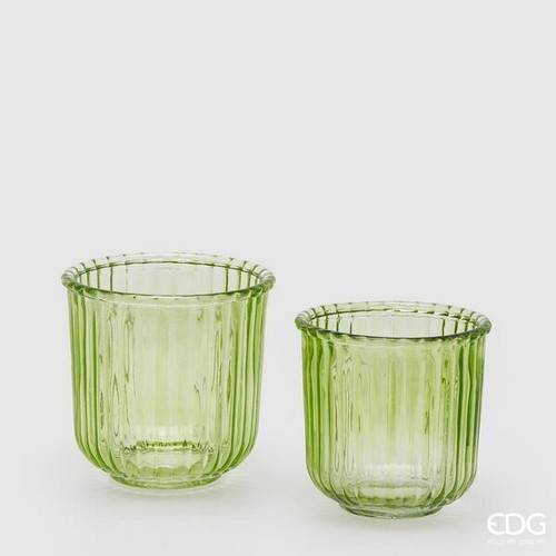 EDG Vaso Righe 2Pz Verde - 107412710