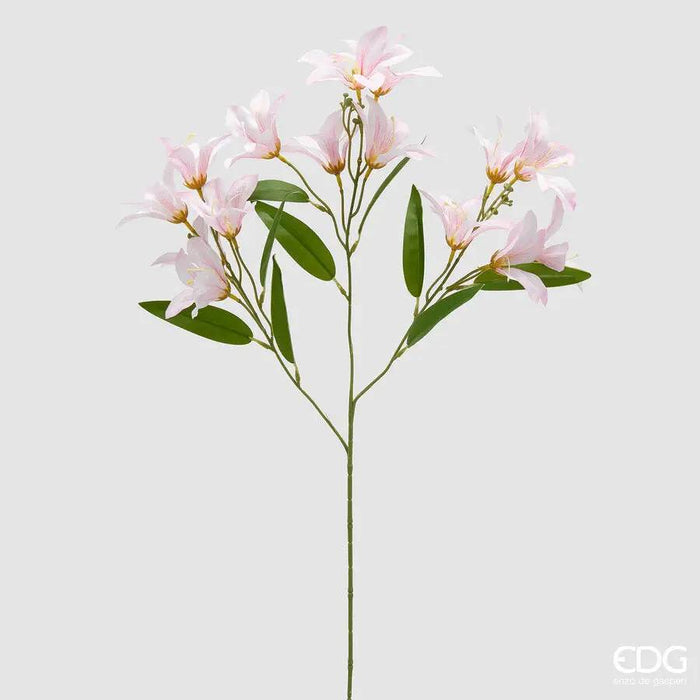 EDG Ramo Giglio Artificiale H 67 Cm Bianco Rosa - 2100614A150