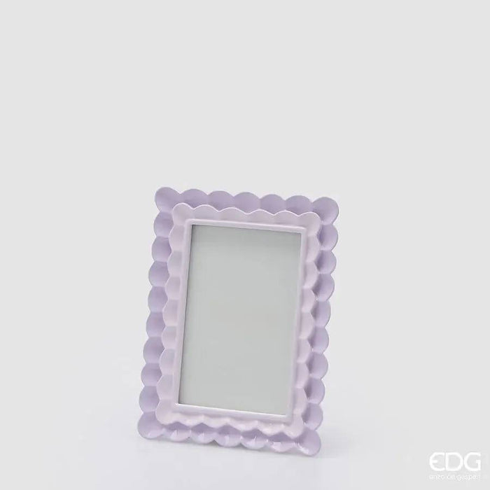 EDG Portafoto Cornice Balze Rettangolare H 20 Cm L 15 Cm Lilla - 7600274A500