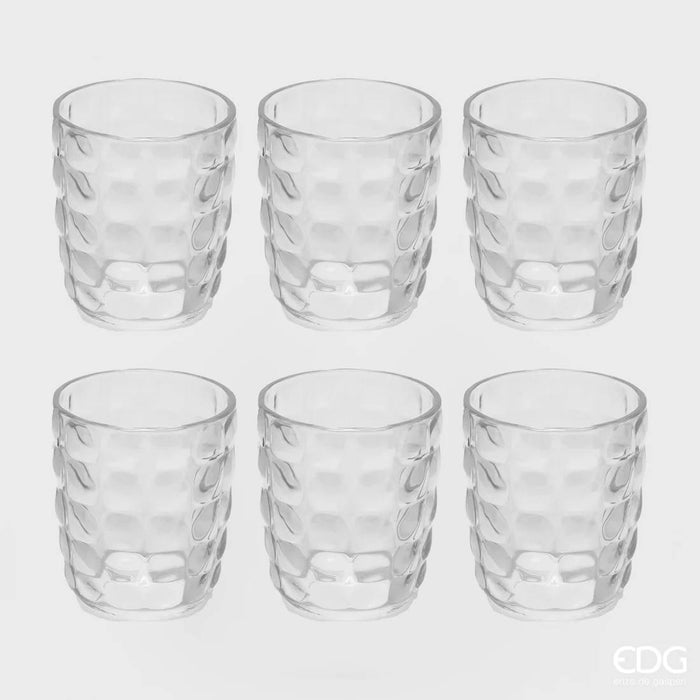 EDG Bicchiere Optic Tumbler H 9,6 Cm D 8 Cm 6 Pz - 7800060A000