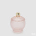 EDG Contenitore Decorativo Con Micro Quadretti Bombato H 14,5 Cm D 10,5 Cm Rosa - 8101417A500