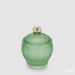 EDG Contenitore Decorativo Con Micro Quadretti Bombato H 14,5 Cm D 10,5 Cm Verde - 8101417A700