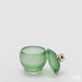 EDG Contenitore Decorativo Con Micro Quadretti Bombato H 11,5 Cm D 8,5 Cm Verde - 8101418A700