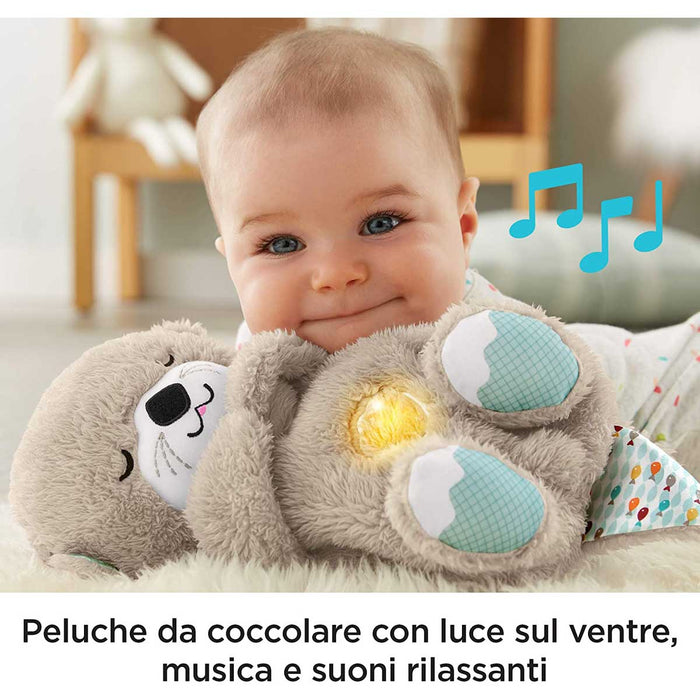 MATTEL Fisher-Price Lontra Rilassante Soffici Suoni, Per Neonati Da 0+ Mesi - FXC66