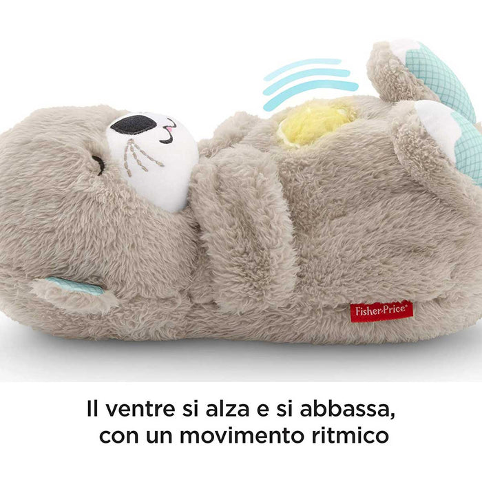 MATTEL Fisher-Price Lontra Rilassante Soffici Suoni, Per Neonati Da 0+ Mesi - FXC66