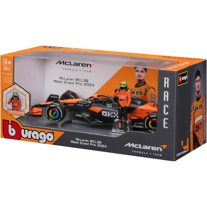 GOLIATH Bburago Mclaren Mcl38 F1 Miami Gp Scala 1:24 - BRG18-28040N