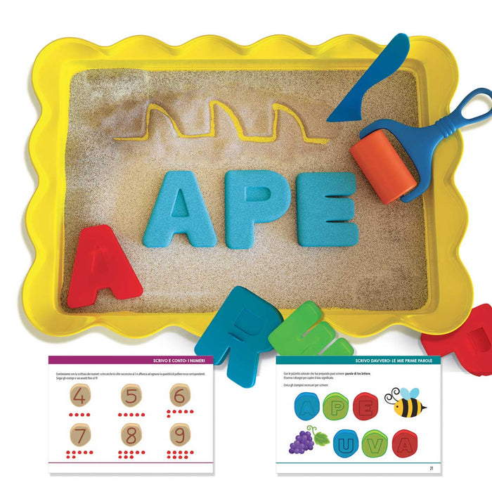 HEADU Lavagna Di Sabbia Leggo E Scrivo Montessori - IT22403