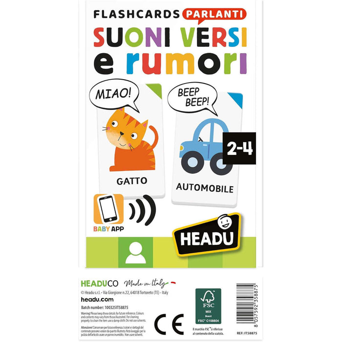 HEADU Flashcards Parlanti Suoni Versi E Rumori - IT58875